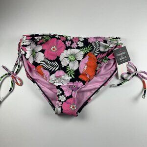 Salt + Cove Juniors Shirred Floral High Waisted Bikini Swim Bottoms Size L‎ NWT